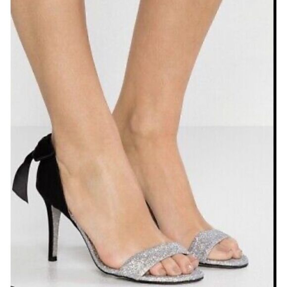 J. Crew d'Orsay sandals in silk  and glitter Size 9.5 New No Box - Picture 2 of 9